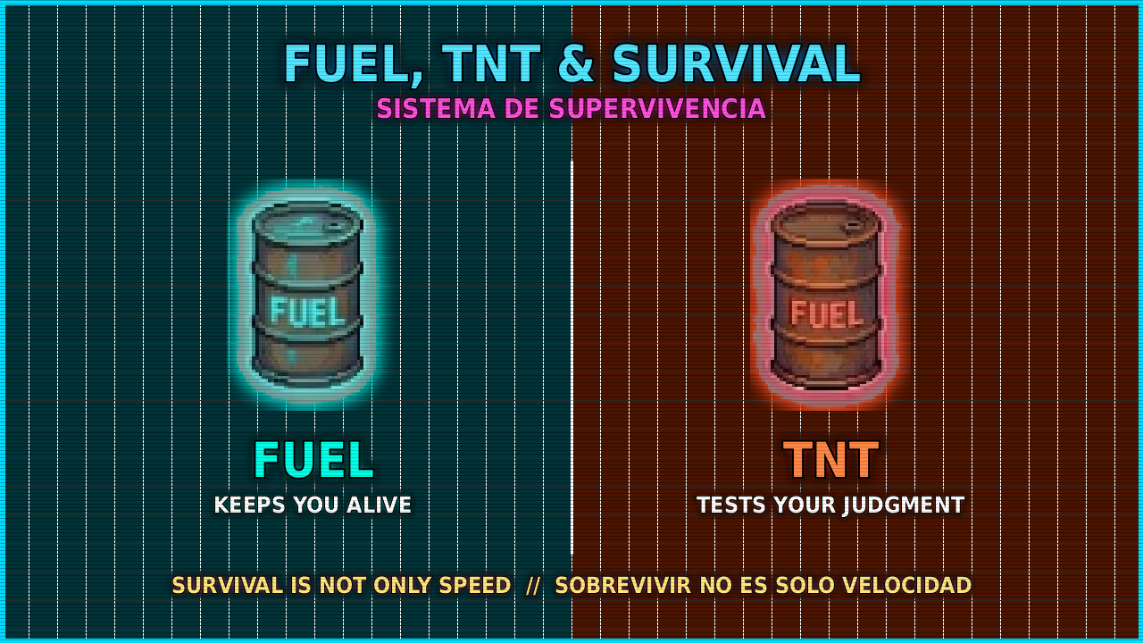 ALEXX SkyRider Fuel and TNT survival system graphic.
