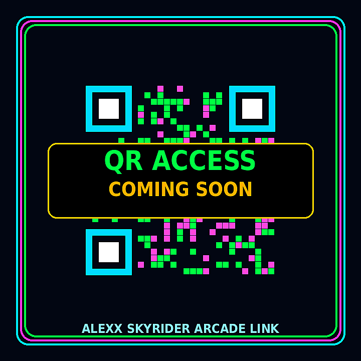 ALEXX SKYRIDER arcade QR placeholder